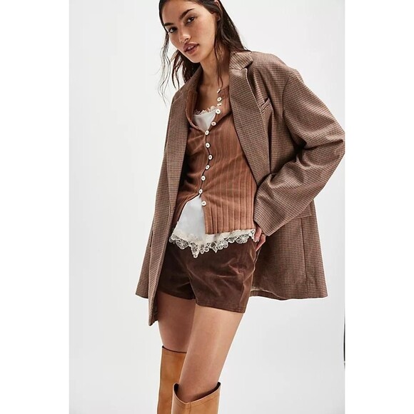 Free People Tilly Long-Sleeve Cardi Blouse Top Knit Ribbed Buttondown XS 281480 - Picture 2 of 8